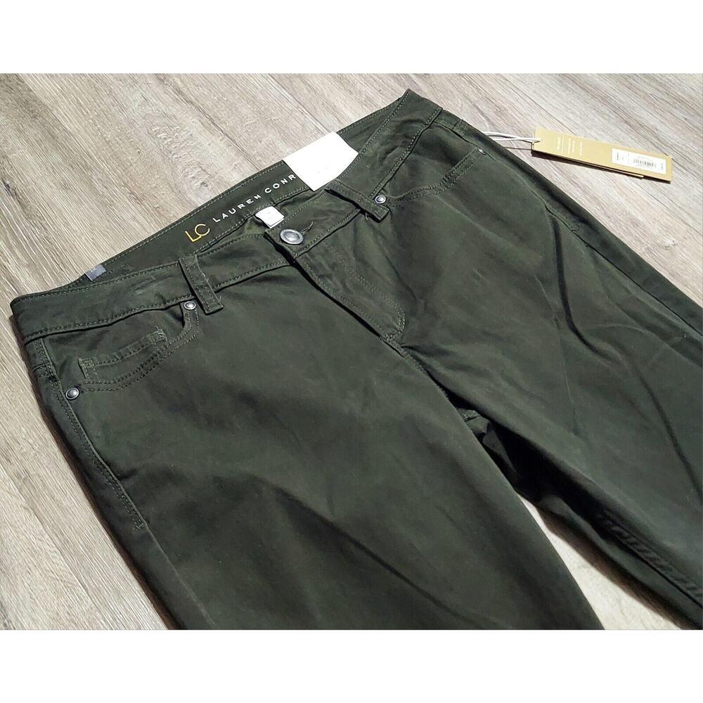 LAUREN CONRAD - NEW Women's Slim Stretch Jeans the Pencil Green Sz 12 (34x28)